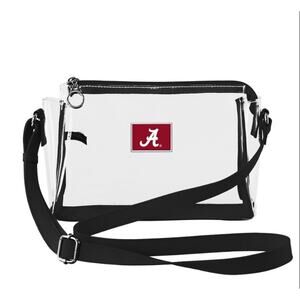 Alabama Crimson Tide Stadium Approved Small Clear Handbag w/Shoulder Strap, Bag